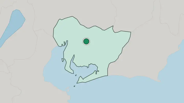 Map of Toyota in Japan