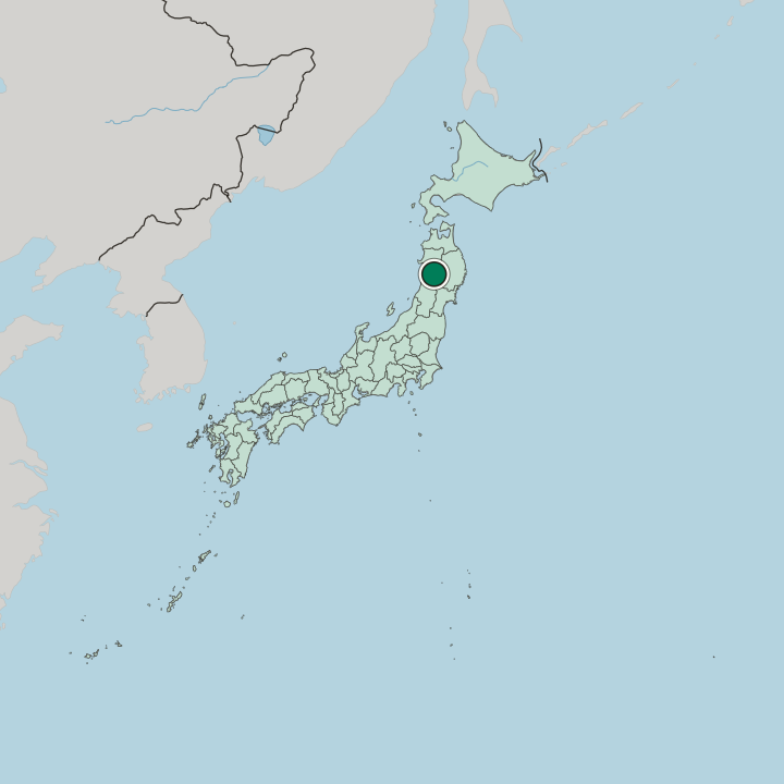 Map showing Daisen — In Japan