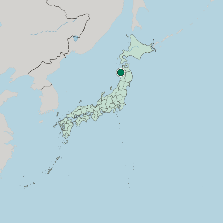Map showing Noshiro — In Japan