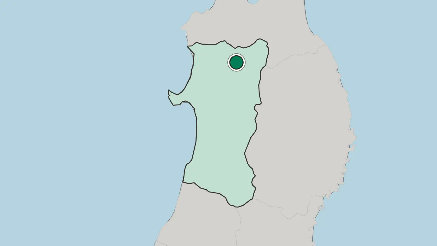 Map of Ōdate in Japan