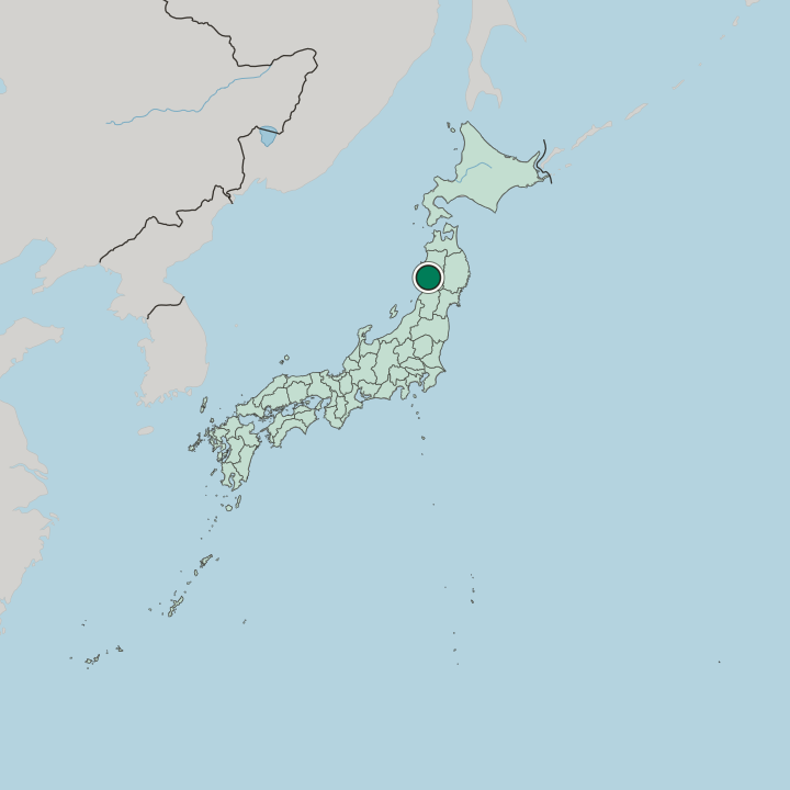 Map showing Yurihonjō — In Japan