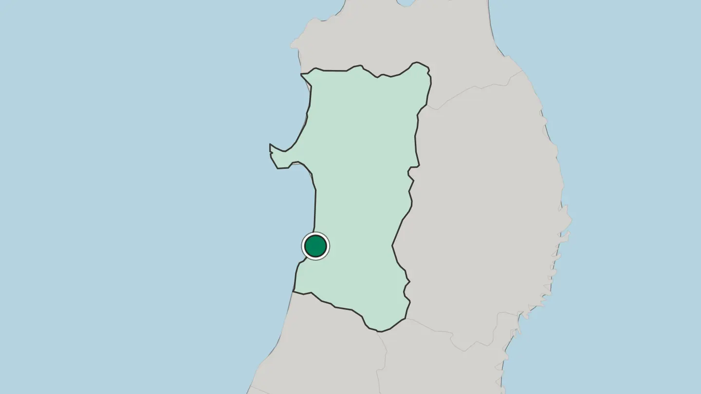Map of Yurihonjō in Japan