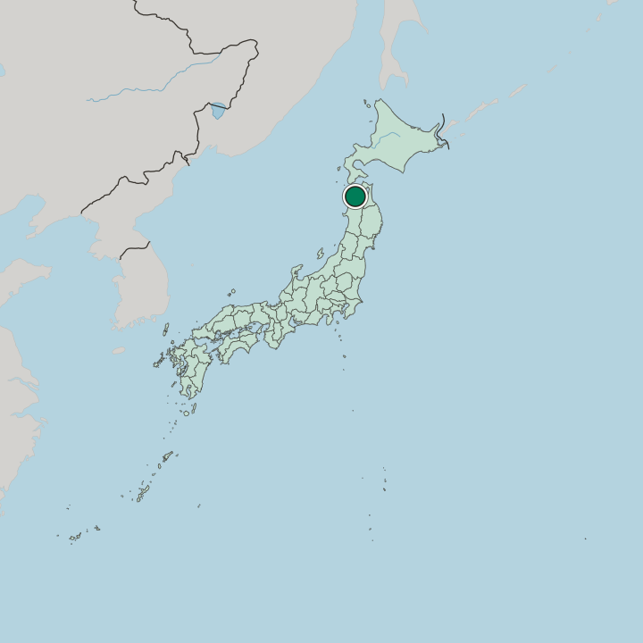 Map showing Goshogawara — In Japan