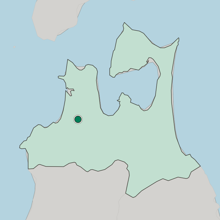 Map showing Goshogawara — In Aomori-ken