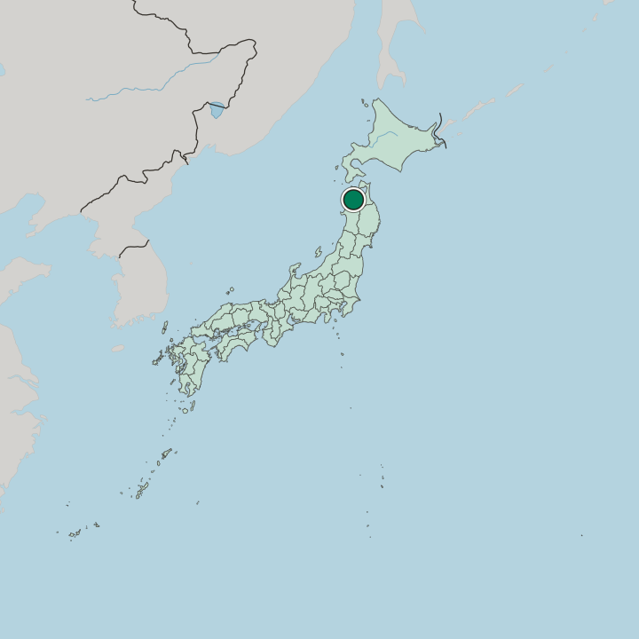 Map showing Hirosaki — In Japan