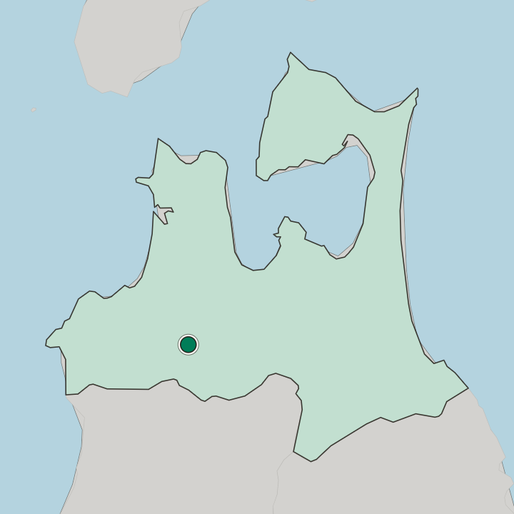 Map showing Hirosaki — In Aomori-ken