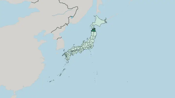 Map of Aomori-ken in Japan