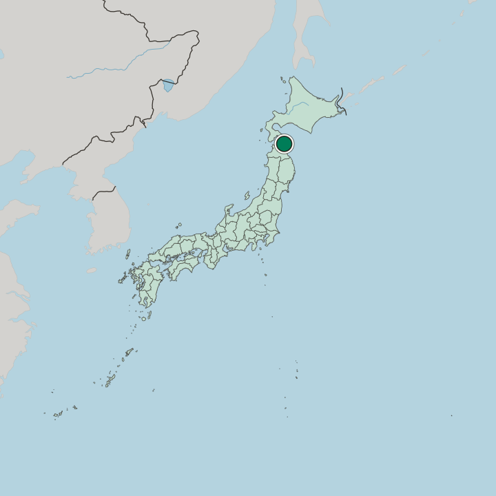 Map showing Mutsu — In Japan