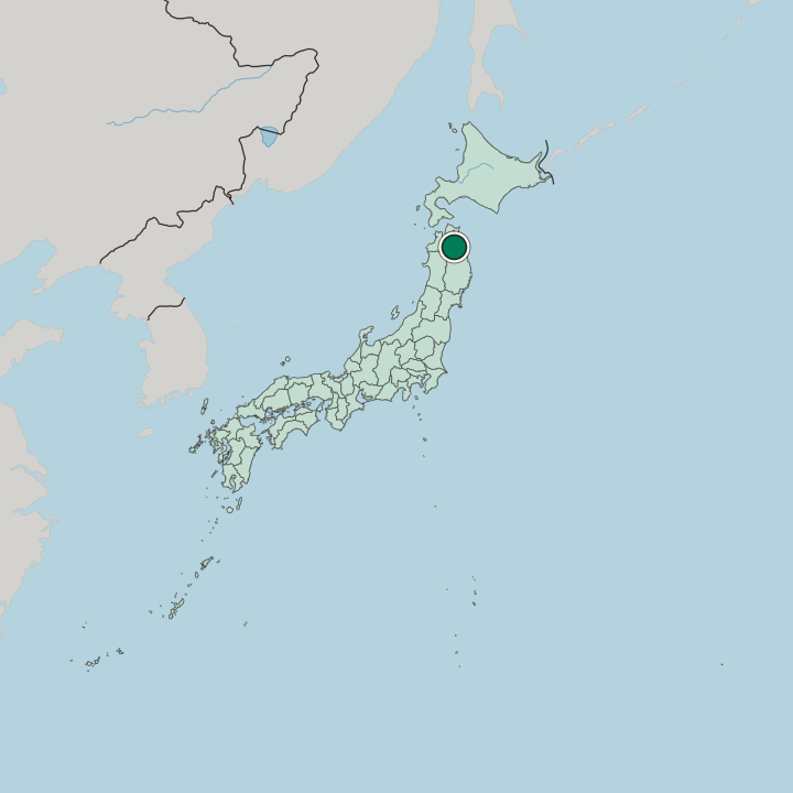 Map showing Towada — In Japan