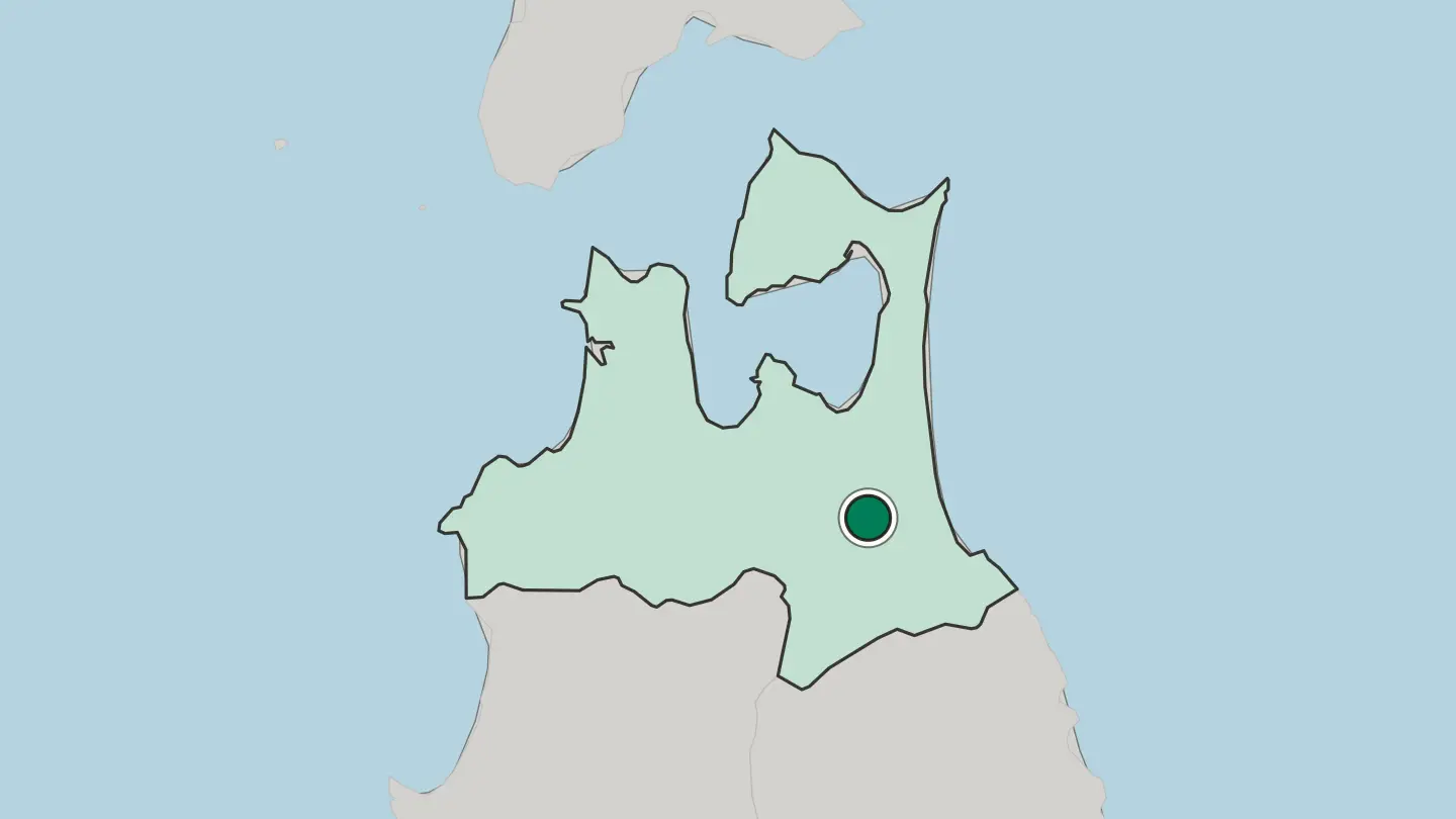 Map of Towada in Japan