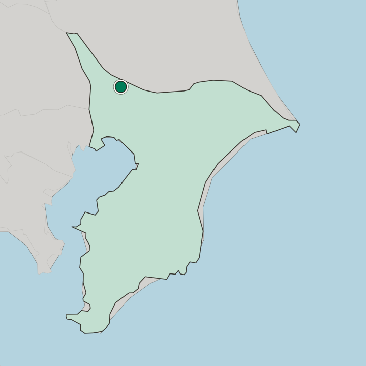 Map showing Abiko — In Chiba-ken