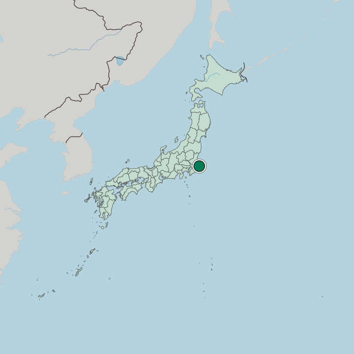 Map showing Choshi — In Japan