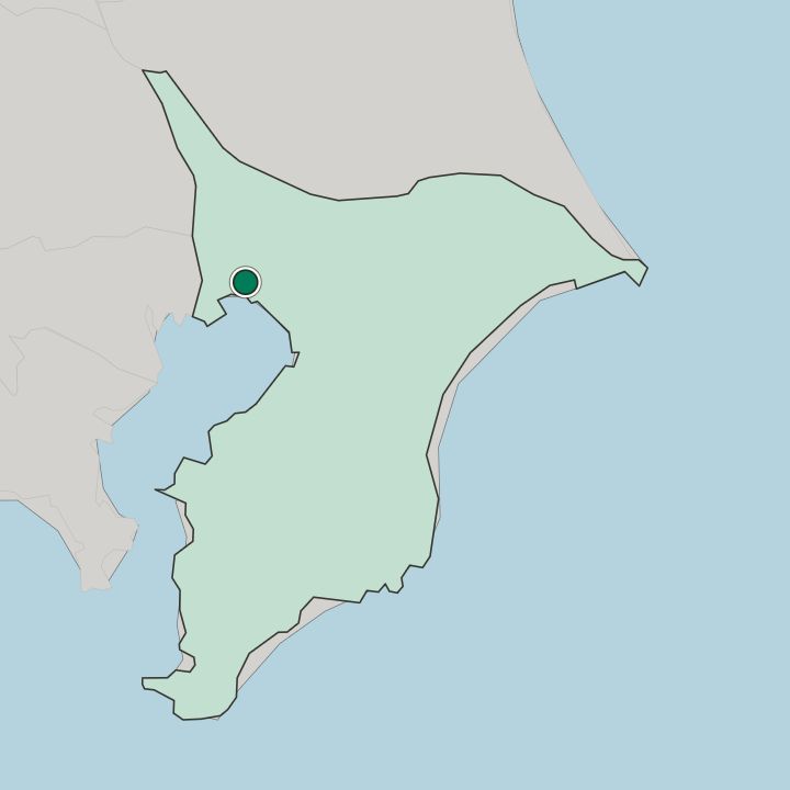 Map showing Funabashi — In Chiba-ken