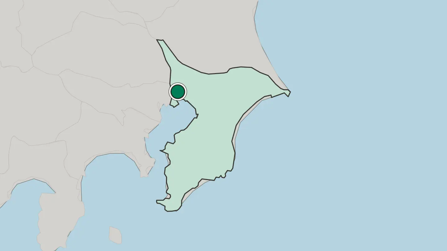 Map of Ichikawa in Japan