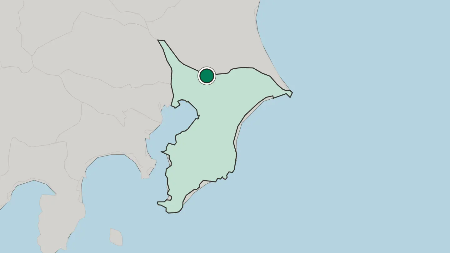 Map of Inzai in Japan