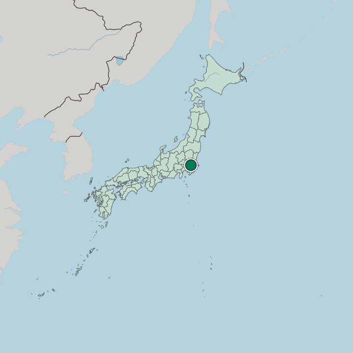 Map showing Kamagaya — In Japan