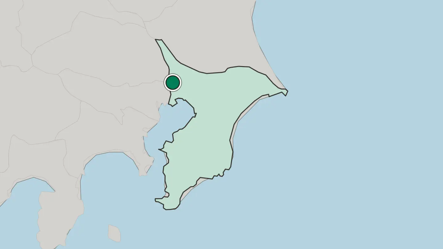 Map of Matsudo in Japan