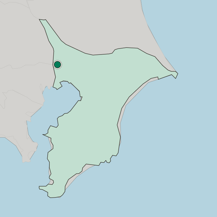 Map showing Matsudo — In Chiba-ken