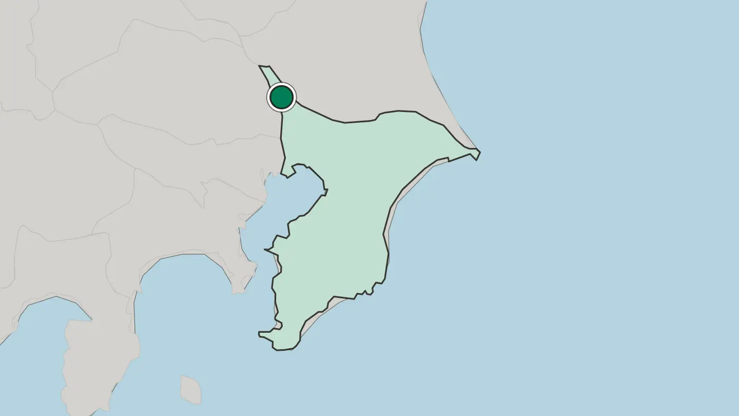 Map of Noda in Japan