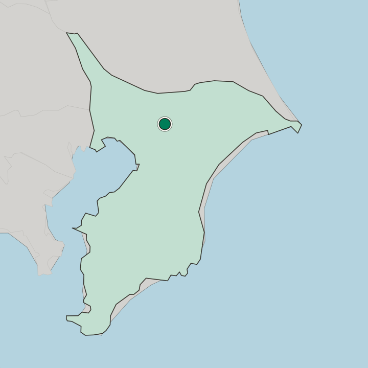 Map showing Sakura — In Chiba-ken