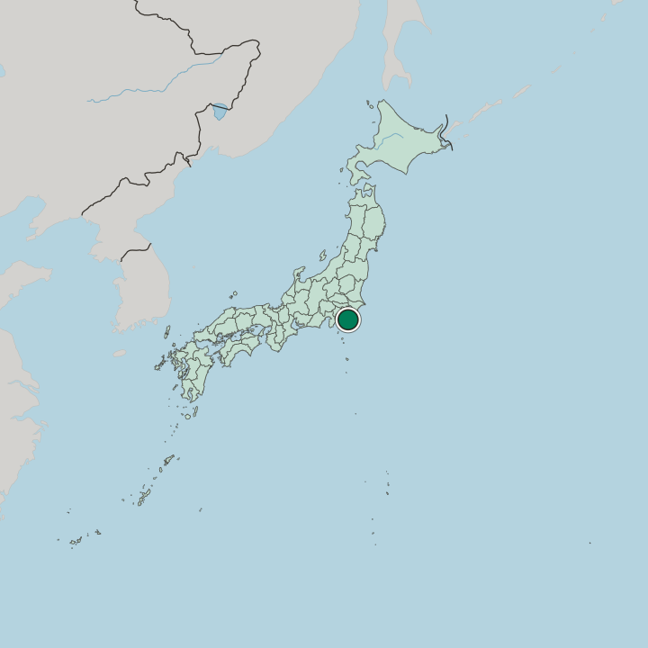 Map showing Tateyama — In Japan