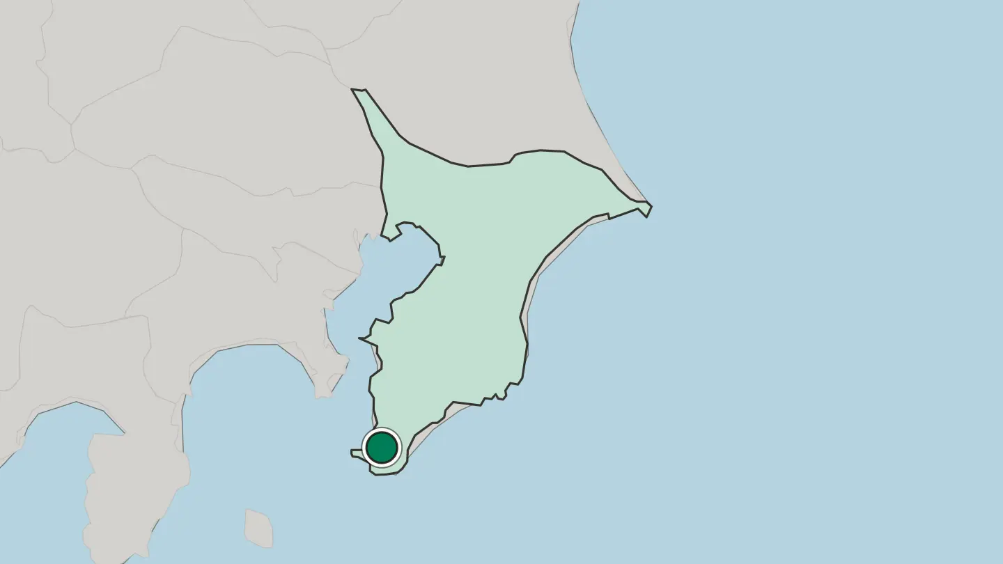 Map of Tateyama in Japan
