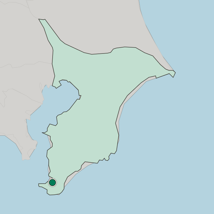 Map showing Tateyama — In Chiba-ken