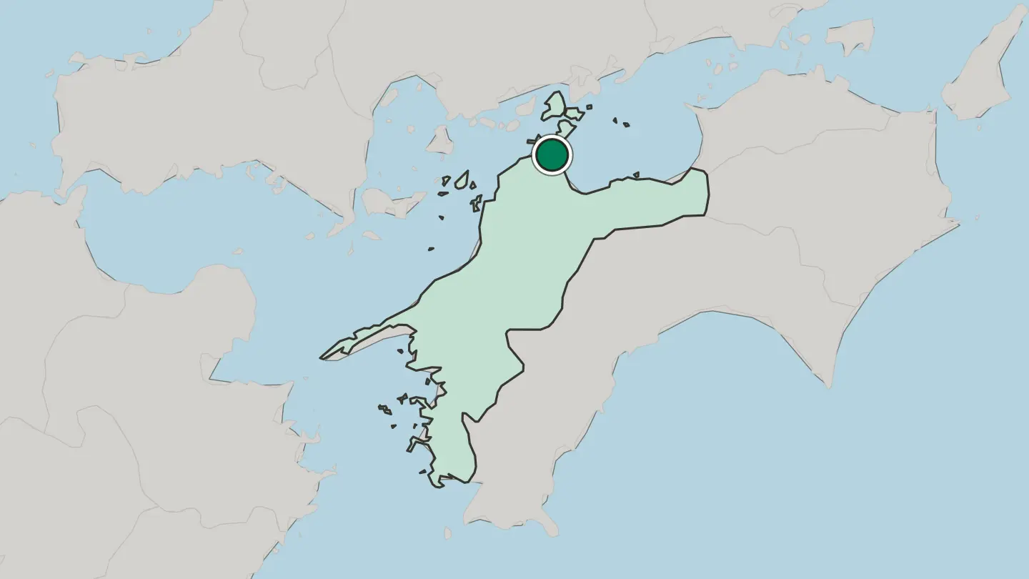 Map of Imabari in Japan