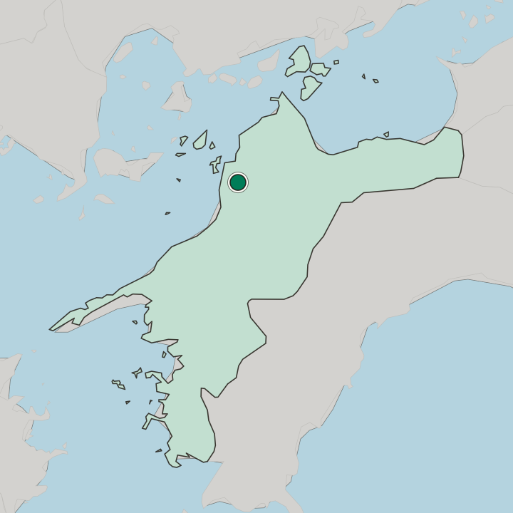 Map showing Sanbanchō — In Ehime