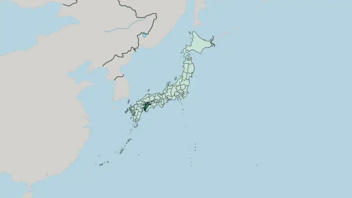 Map of Ehime in Japan