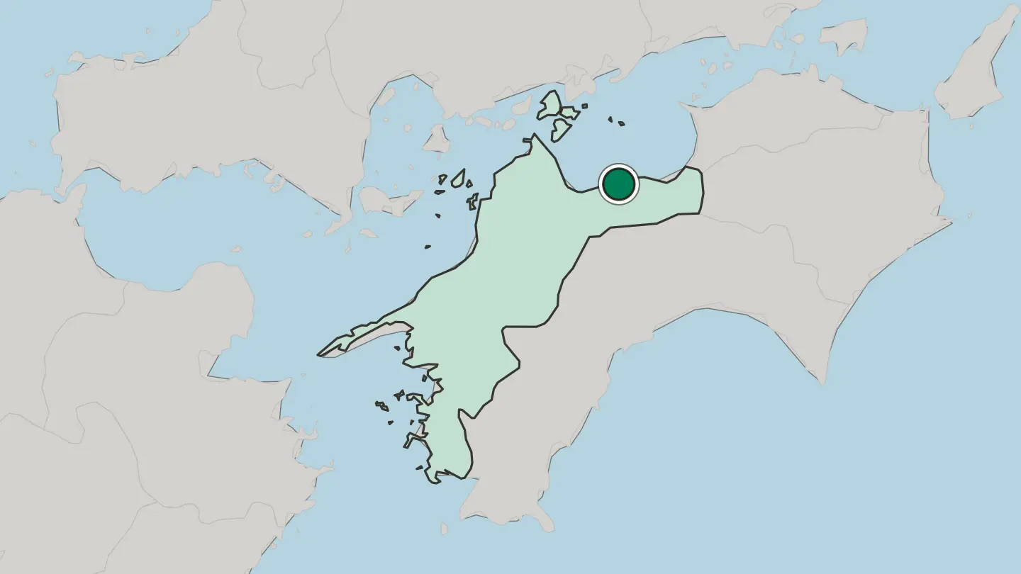 Map of Niihama in Japan