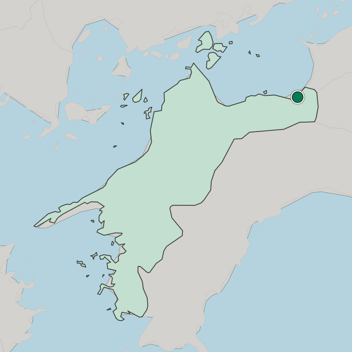 Map showing Shikokuchūō — In Ehime
