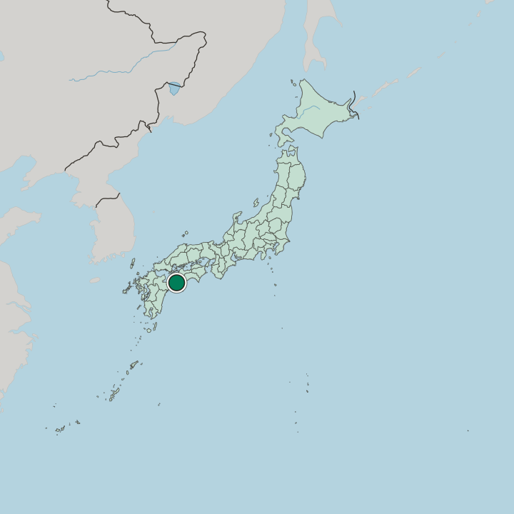 Map showing Uwajima — In Japan