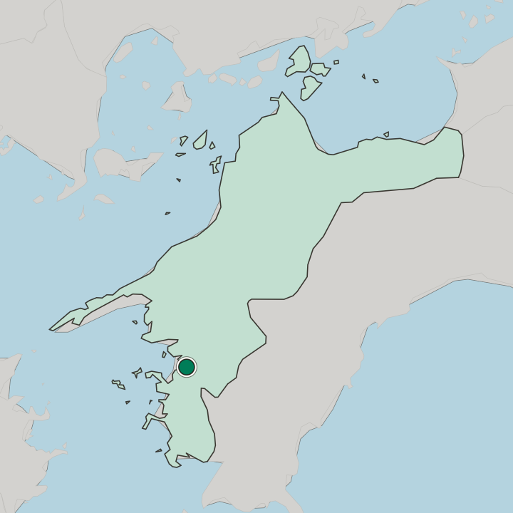 Map showing Uwajima — In Ehime