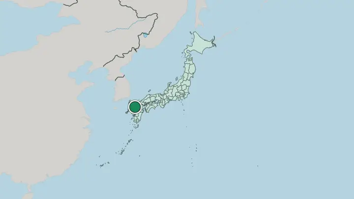 Map of Fukuoka in Japan