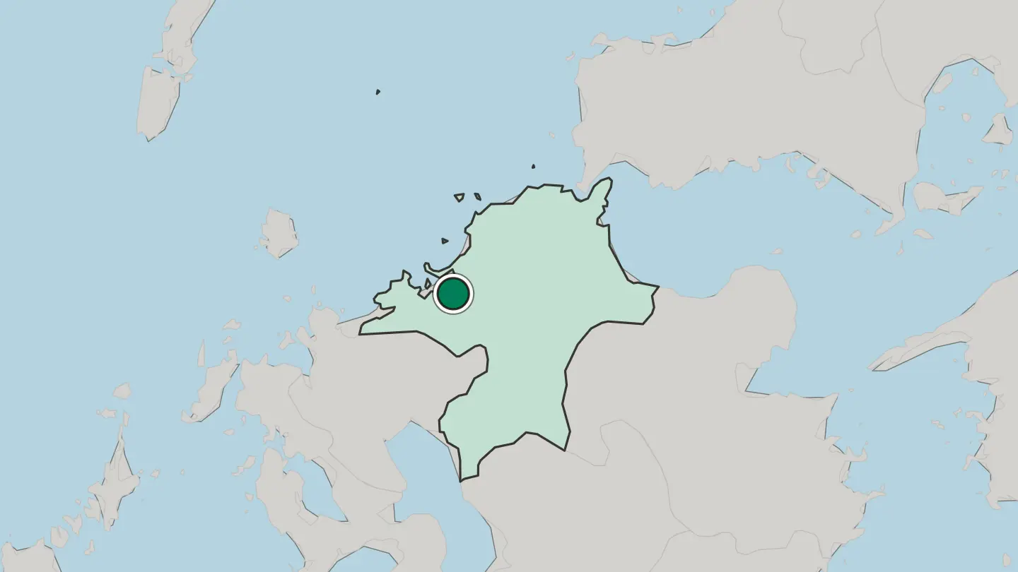 Map of Fukuoka in Japan
