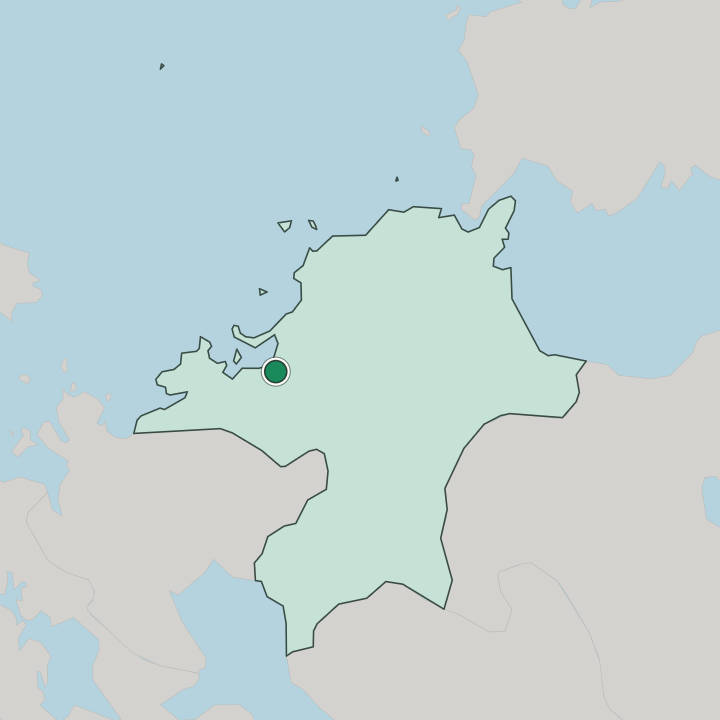Map showing Fukuoka — In Fukuoka Prefecture