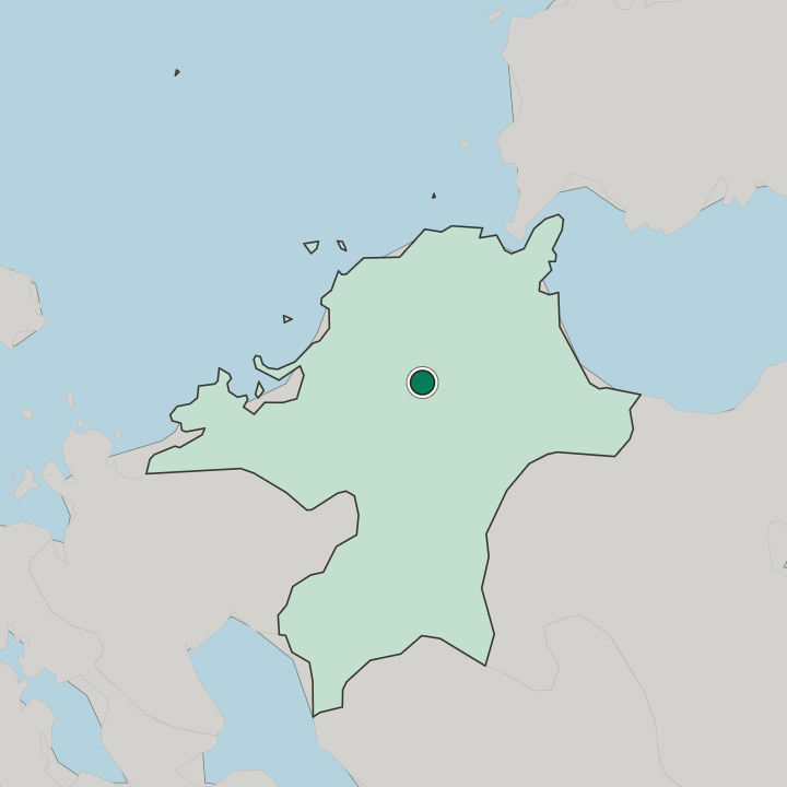 Map showing Iizuka — In Fukuoka Prefecture