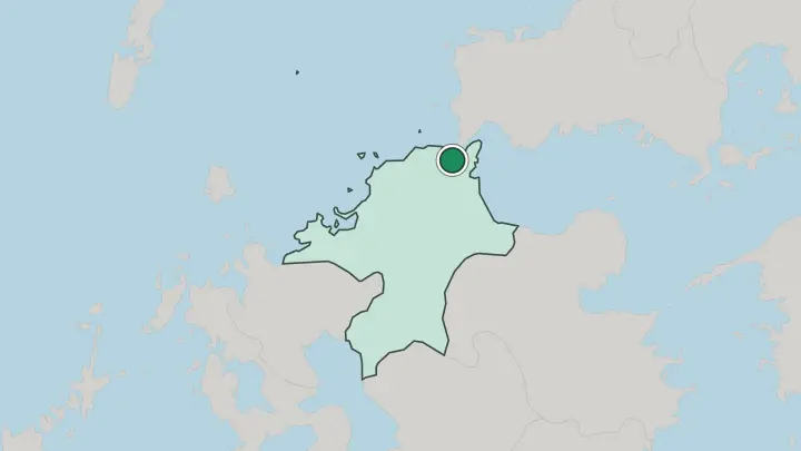 Map of Kitakyushu in Japan