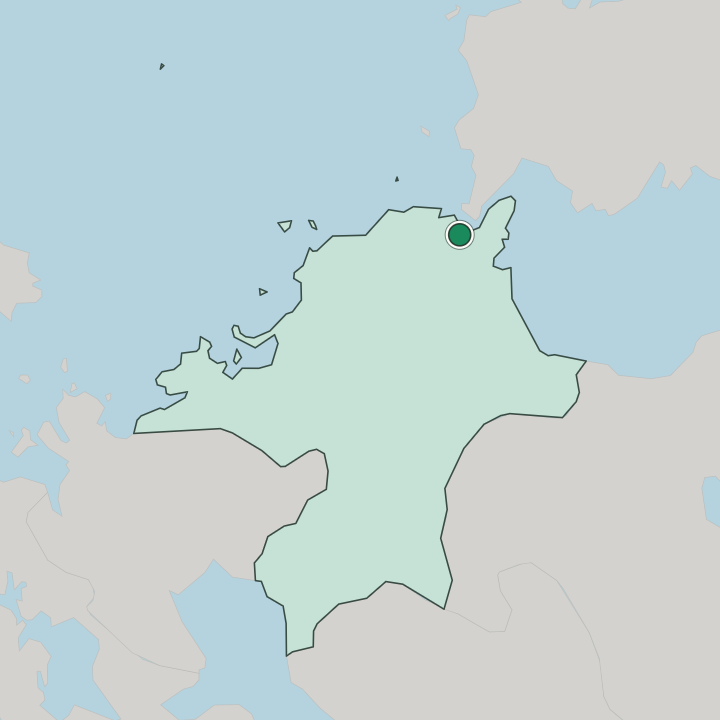 Map showing Kitakyushu — In Fukuoka Prefecture