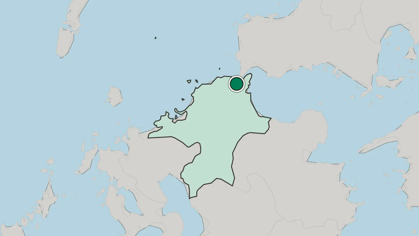 Map of Kitakyushu in Japan