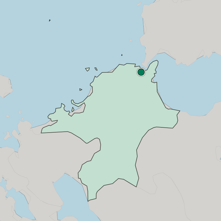 Map showing Kitakyushu — In Fukuoka Prefecture