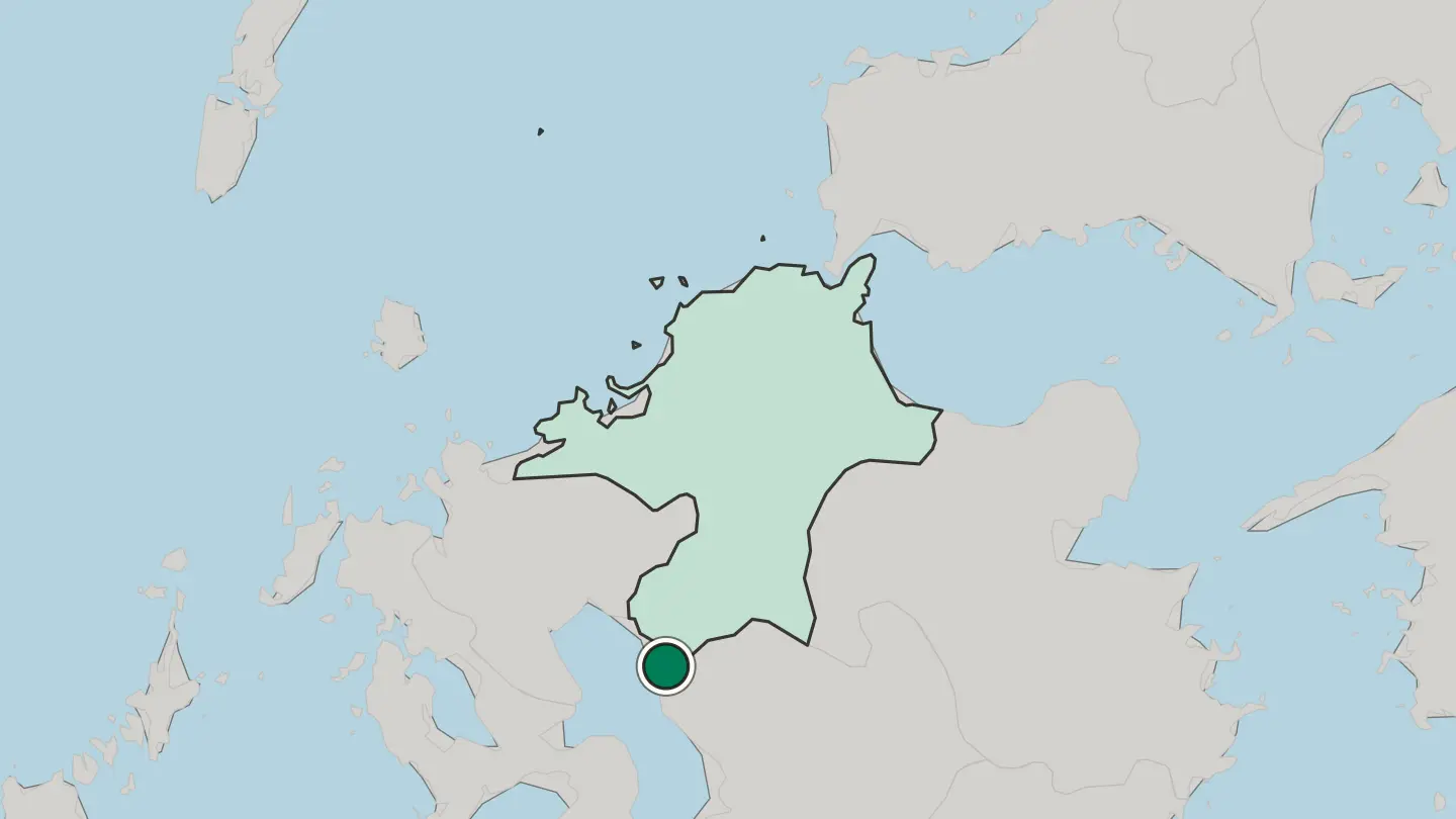 Map of Ōmuta in Japan