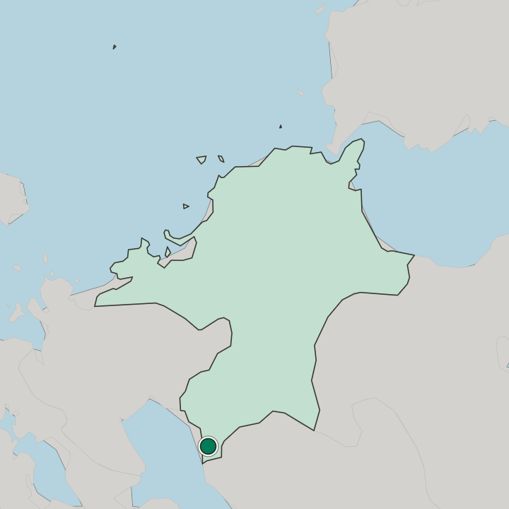 Map showing Ōmuta — In Fukuoka Prefecture