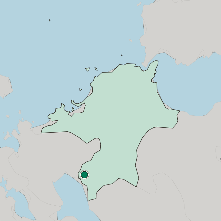 Map showing Yanagawa — In Fukuoka Prefecture