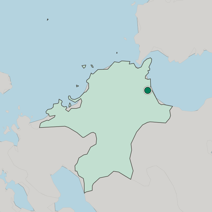 Map showing Yukuhashi — In Fukuoka Prefecture