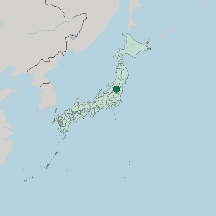 Map showing Aizu-Wakamatsu — In Japan