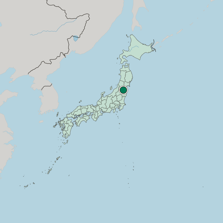 Map showing Fukushima — In Japan