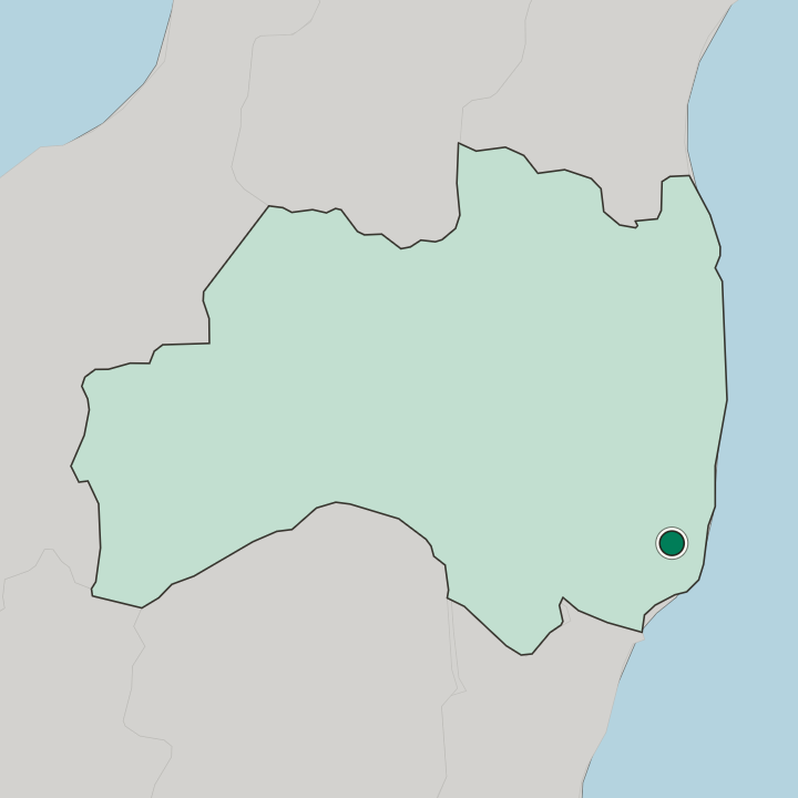 Map showing Iwaki — In Fukushima-ken