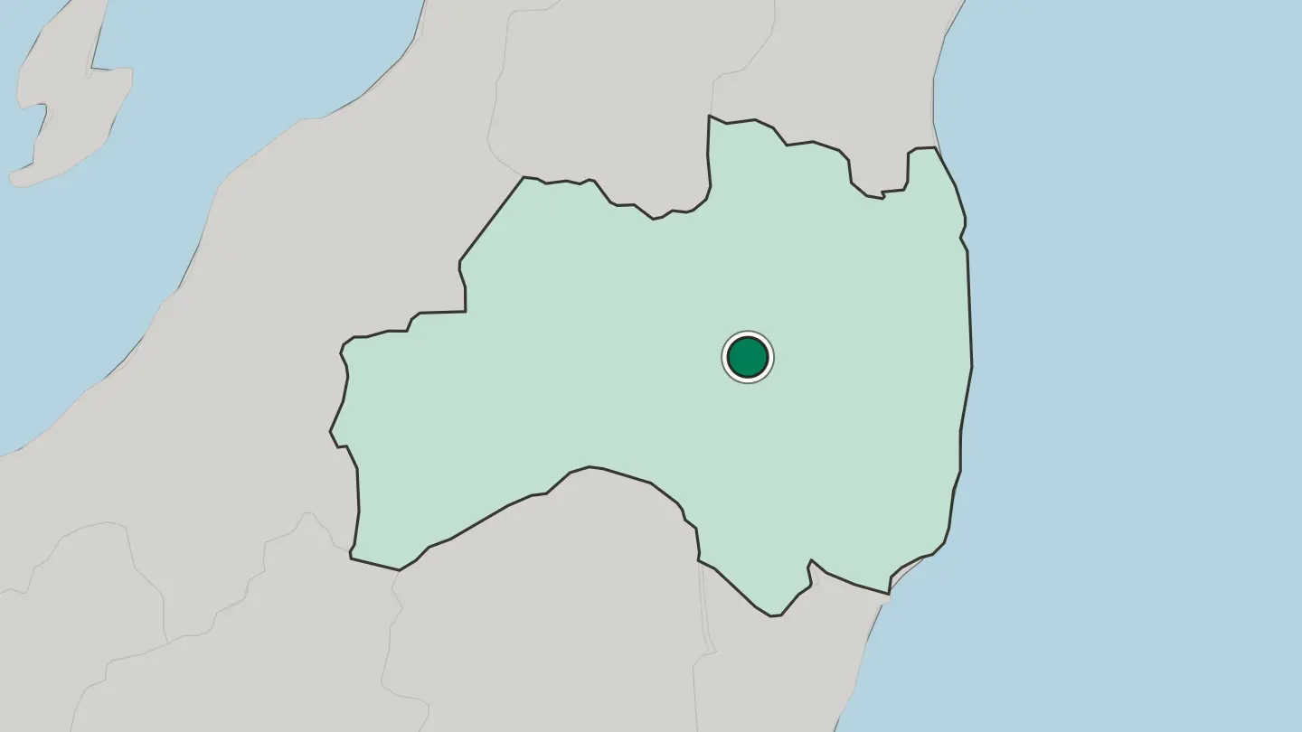 Map of Kōriyama in Japan